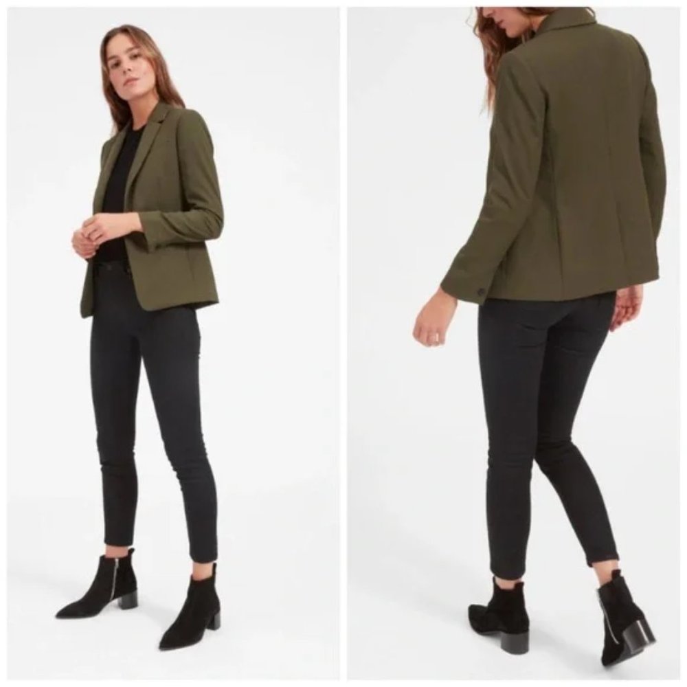 Everlane Italian GoWeave blazer 00 olive green